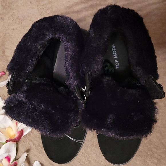 Fur Trim Combat/Hiking Boots - BRAND NEW - Picture 7 of 9